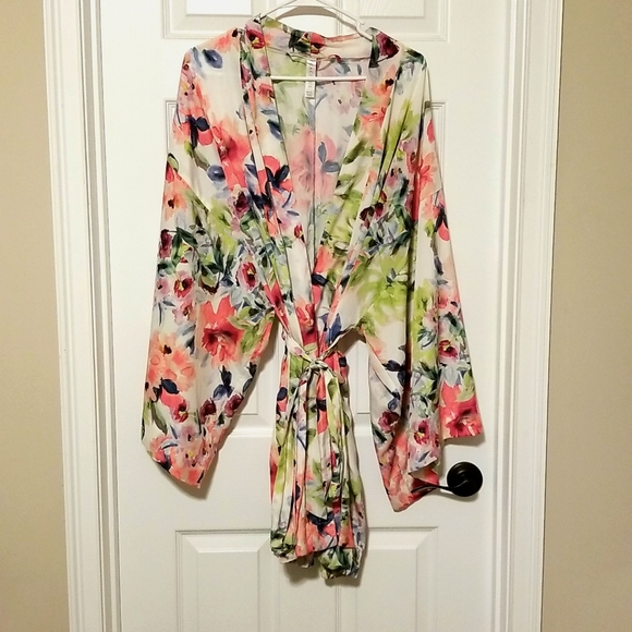 Cacique Intimates & Sleepwear Cacique Bath Robe In A Watercolor